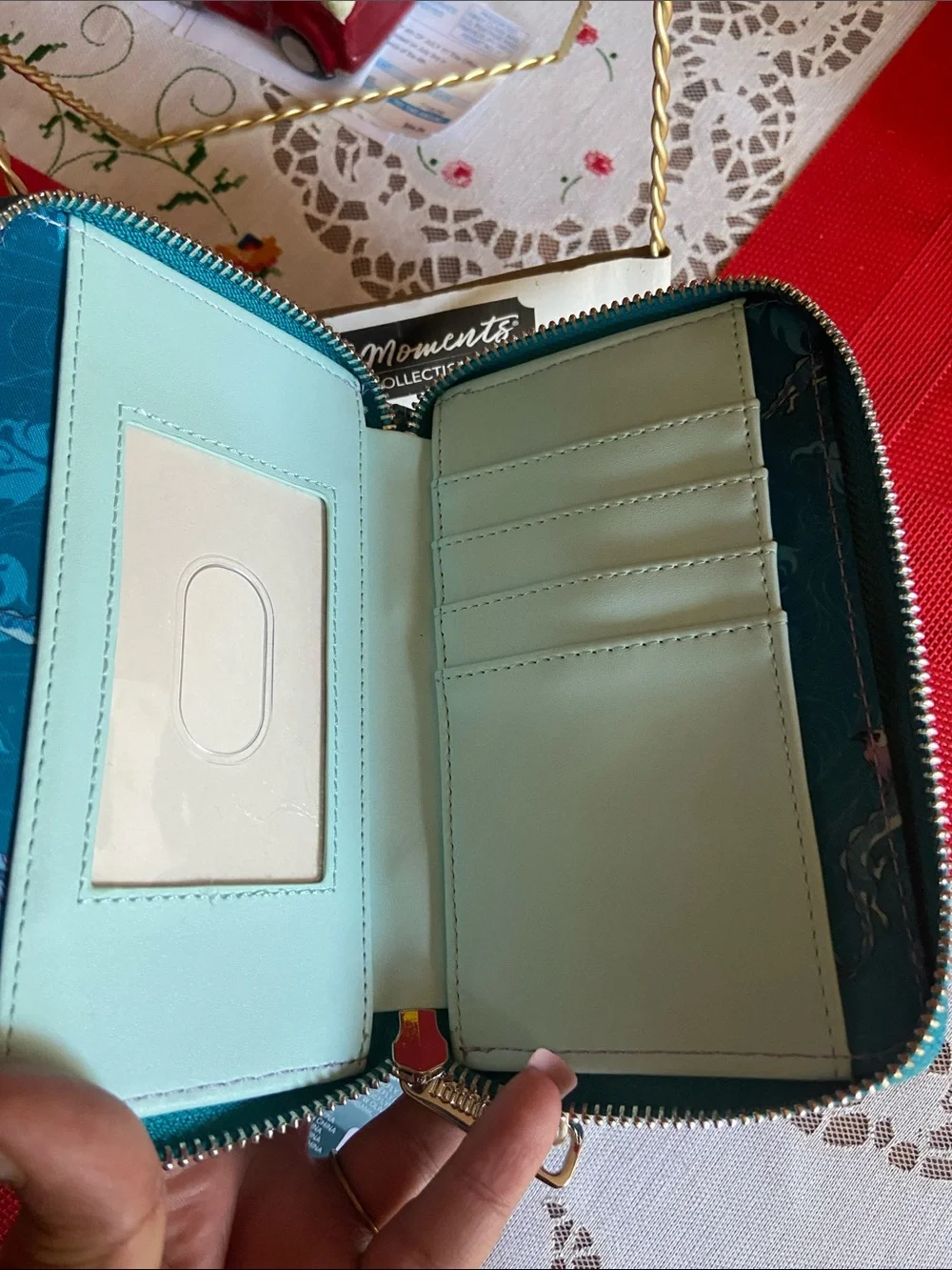 Disney  LoungeFly Raya The Last Dragon Face Zip Wallet - Teal & Lavender